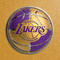 洛杉矶湖人队Logo - 紫色与金色篮球图案